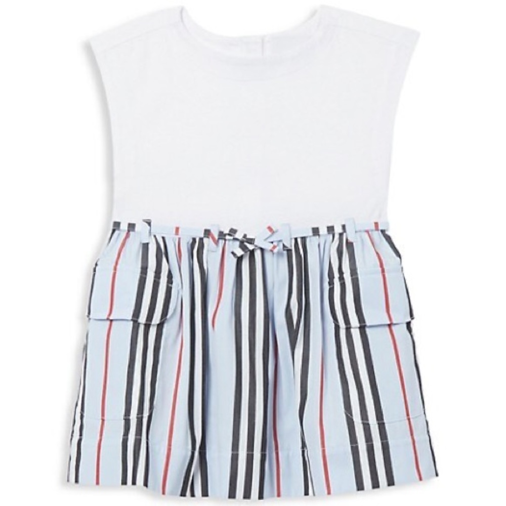 BURBERRY Baby Girl Icon Stripe Jersey Dress